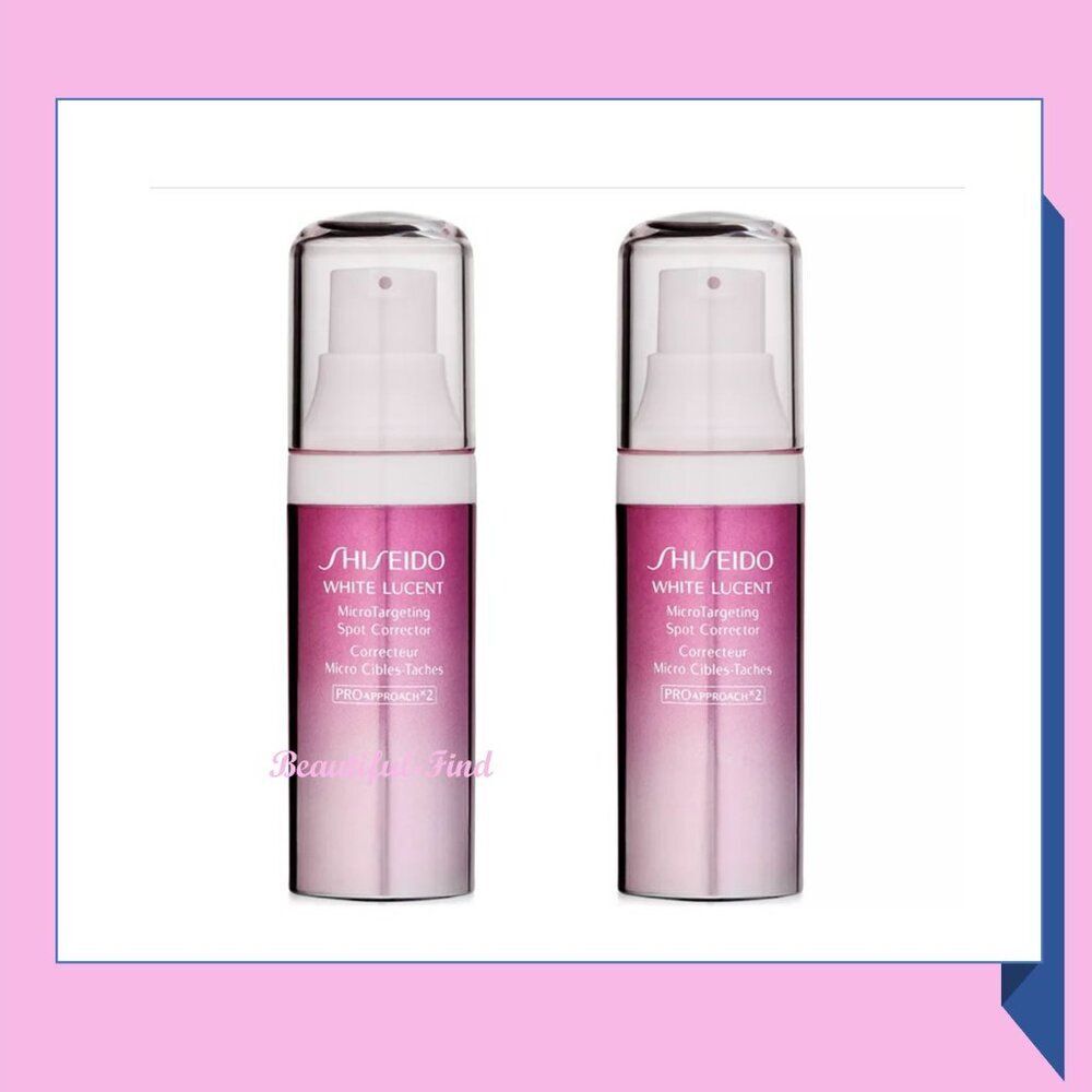 2X Shiseido White Lucent Microtargeting Spot Corrector Serum .3 Fl Oz./9ml New